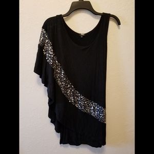 Fora Black Dress Top, Small